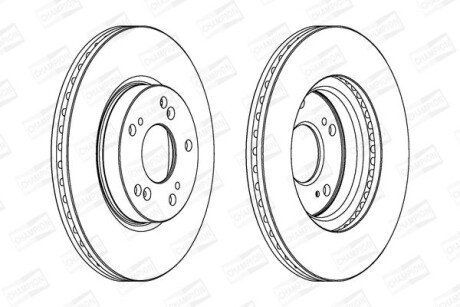 HONDA диск гальмівний передн.Civic 05 - (282*23) champion 562457CH