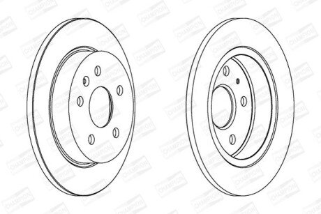 OPEL диск гальмівний задн.&quot;16&quot; Insignia 08- champion 562461CH