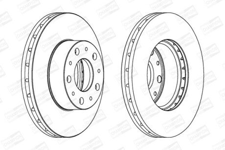 CITROEN диск гальмівний передн.Jumper,Fiat Ducato,Boxer 06- champion 562468CH