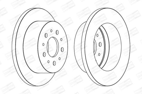 Диск гальмівний задній (кратно 2) Citroen Jumper (06-)/Fiat Ducato (06-)/Peugeot Boxer (05-) champion 562526CH