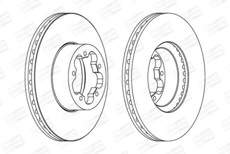 Диск тормозной передний (кратно 2) Ford Transit (06-14), Transit Tourneo (06-14) champion 562540CH