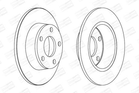 AUDI диск гальмівний задн Audi A6/A6 Avant Quattro champion 562690CH