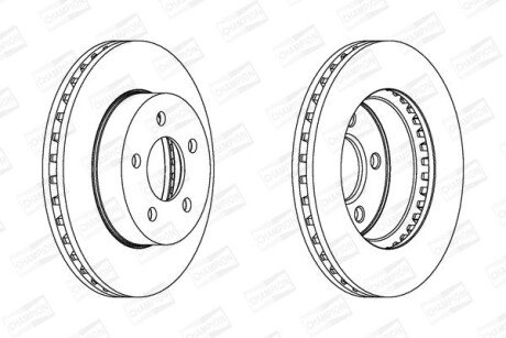 JEEP диск гальмівний задн.Cherokee 01- champion 562856CH