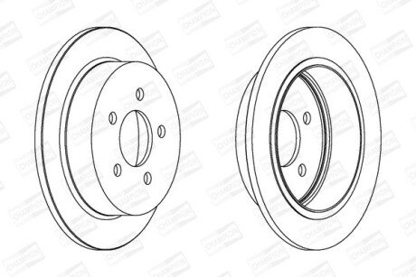 JEEP диск гальмівний задн.Grand Cherokee 92-99 champion 562880CH