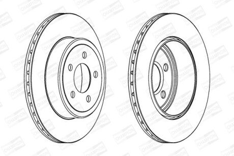 CHRYSLER диск гальмівний задн. 300C champion 563034CH-1