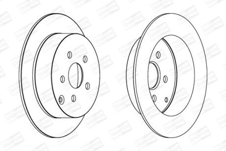 TOYOTA диск гальмівний задн.Celica T23 99-05 champion 563037CH