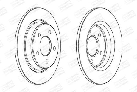 MAZDA диск гальмівний задн.&quot;15&quot; Mazda 3/5 1.8/2.0/2.3 champion 563043CH