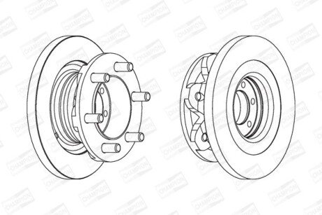 FIAT диск гальмівний передн.Iveco Daily 35.10 96-99 champion 567118CH-1
