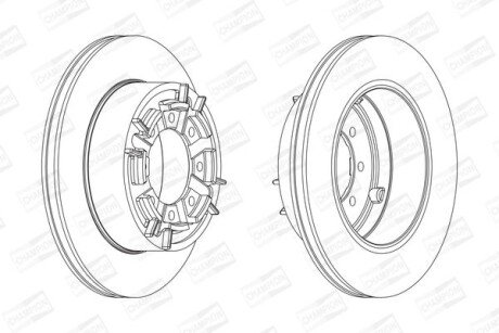 FIAT диск гальмівний задн.Iveco Daily II,III 89- champion 567128CH-1
