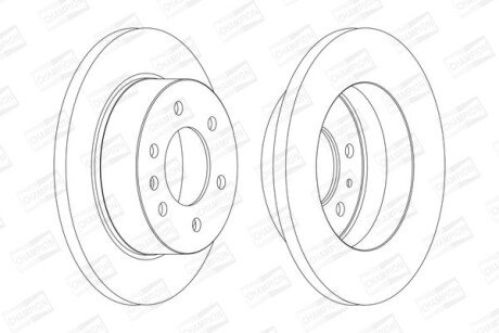 DB диск гальмівний задн.Sprinter,VW Crafter 06- champion 569137CH