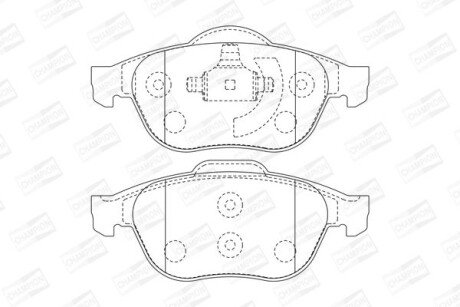 RENAULT гальмівні колодки перед. Laguna II, Scenic II 01- champion 573017CH