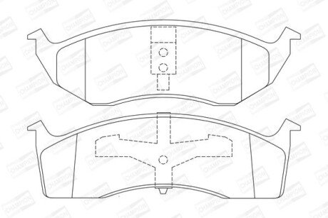 CHRYSLER гальмівні колодки передн.300M, Voyager I,II,III,IV champion 573072CH