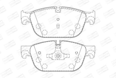 CITROEN гальмівні колодки передні DS5, DS4,C5(X7),C4(B7),Peugeot 407,508 04- champion 573338CH
