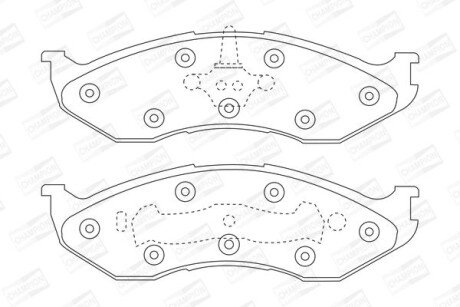 JEEP колодки гальмівні передні Cherokee,Grand Cherokee,Wrangler 2.1/2.5 90- champion 573713CH