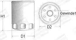 Фільтр мастила champion g104606