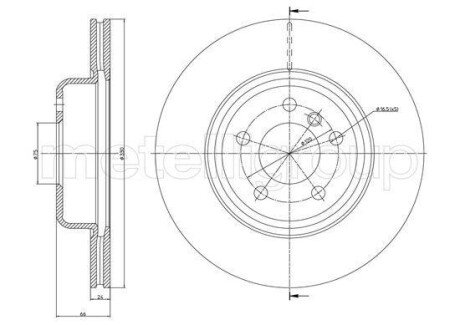 BMW Тормозной диск передн.5 F10 10- cifam 800-1253C