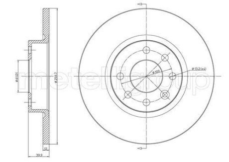 VOLVO Тормозной диск передний 440-460 -96 cifam 800-260