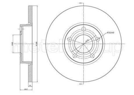 Диск тормозной перед. AUDI 100/A4/A6 cifam 800-263