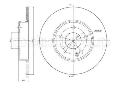 Диск тормозной перед. DB W202 93-00 cifam 800-313C