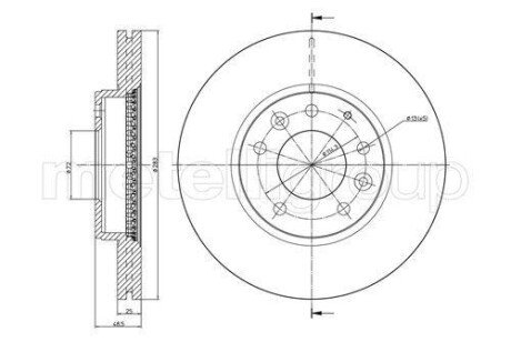 MAZDA диск гальм передн. Mazda 6 -07 (283*25) cifam 800-621C