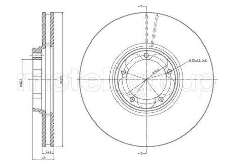 FORD Диск тормозной передний Transit 00- cifam 800-714