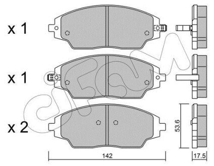 CHEVROLET гальмівні колодки передн. Aveo 11- cifam 822-1008-0