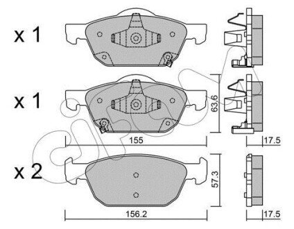 HONDA колодки гальм передн.Accord 08-,Civic 12- cifam 822-1009-0