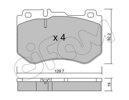 DB Колодки гальмівні передні W205 cifam 822-1018-0