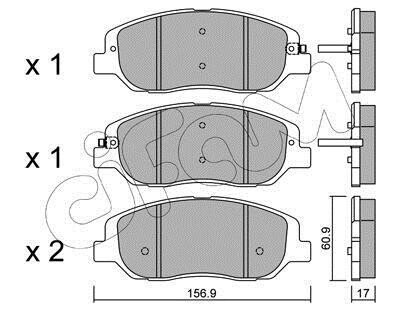 HYUNDAI гальмівні колодки передн. Santa Fe, Kia Carnival cifam 822-1031-0