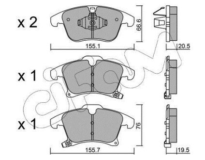 FORD колодки гальм. передн. Mondeo, Galaxy, S-Max, 14- cifam 822-1039-0