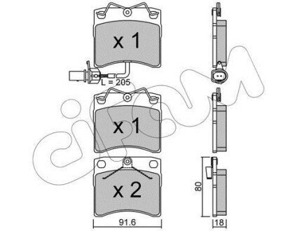 VW Тормозные колодки передн.T4 90- cifam 822-163-2