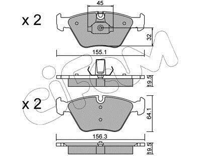 BMW Тормозные колодки передн.2,5/3,0:E46,X3(E83) cifam 822-207-3