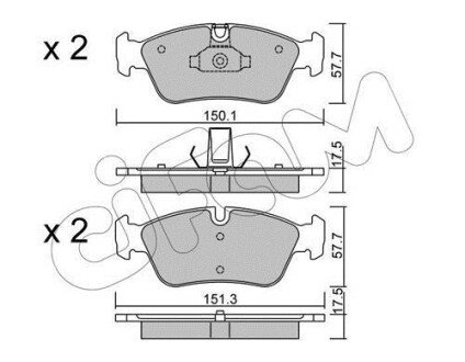 BMW Колодки тормозные передние E36,46 316-325 98- cifam 822-260-0