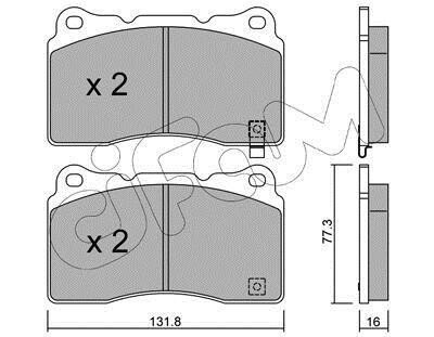 MITSUBISHI гальмівні колодки передн. Lancer V EVO 04 -, Subaru Impreza WRX 01-, RENAULT, FORD cifam 822-288-5