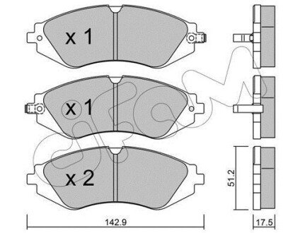 CHEVROLET гальмівні колодки передн. Lacetti, Epica 2.0 cifam 822-294-0