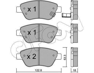 OPEL гальмівні колодки передн. Corsa D 06 - cifam 822-321-2