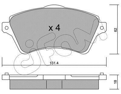 LANDROVER Колодки тормозные передние Freelander 00- cifam 822-349-0