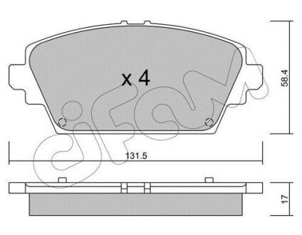 NISSAN гальмівні колодки передні Almera Tino,Primera 02- cifam 822-464-0