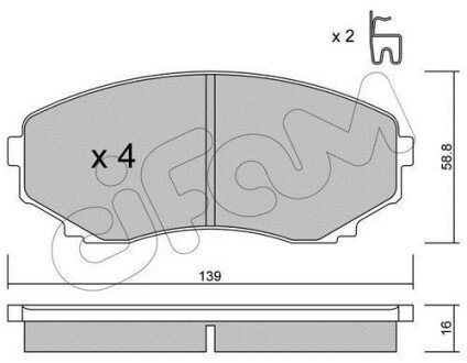 MAZDA гальмівні колодки передн.MPV,E (TYPE) 93- cifam 822-477-0