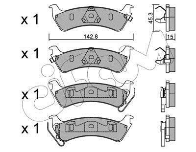 JEEP гальмівні колодки задні Grand Cherokee cifam 822-527-0