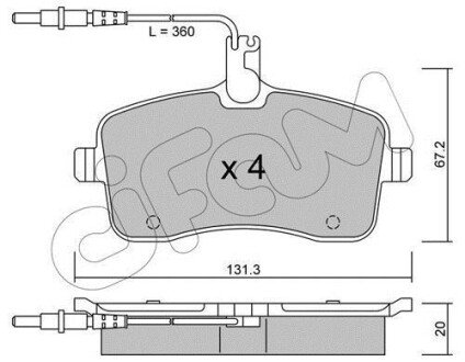 PEUGEOT Тормозные колодки передние 407 cifam 822-600-0