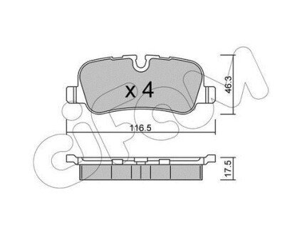 LANDROVER Тормозные колодки задн.Range Rover Sport 05-,Discovery 04- cifam 822-694-0