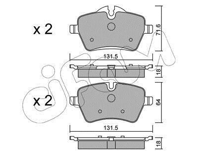 BMW гальмівні колодки передн. MINI cifam 822-768-0