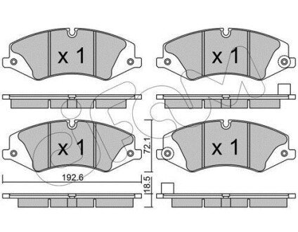 LAND ROVER гальмівні колодки передн. Range Rover Sport 05- Discovery 04- cifam 822-836-6