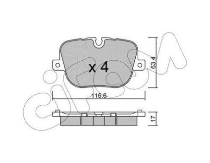 LAND ROVER гальмівні колодки задн. RANGE ROVER Sport 09- cifam 822-837-0