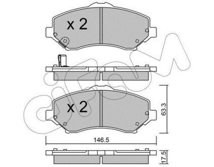 CHRYSLER гальмівні колодки передн.Grand Voyager,Dodge Nitro,Cherokee 07- cifam 822-862-0