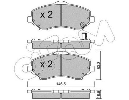 CHRYSLER гальмівні колодки передн.Grand Voyager,Dodge Nitro,Cherokee 07- cifam 822-862-1