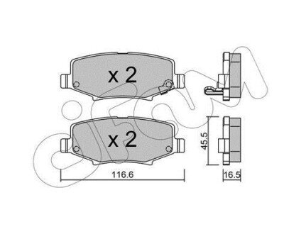 JEEP гальмівні колодки задн.Dodge Nitro, Cherokee 07- cifam 822-863-0