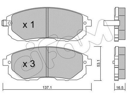 NISSAN гальмівні колодки передн. Tiida 04-, Juke 14-, Maxima QX cifam 822-876-0