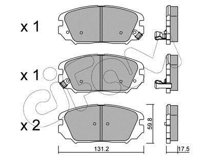 HYUNDAI колодки гальмівні передн.Sonata,Tucson,Grandeur 06- cifam 822-885-0